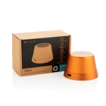 Enceinte compacte magnétique avec résistance IPX4 5 W 500 mAh couleur orange vue avec boîte