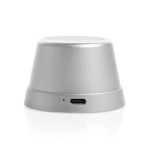 Enceinte compacte magnétique avec résistance IPX4 5 W 500 mAh couleur argenté quatrième vue