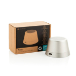 Enceinte compacte magnétique avec résistance IPX4 5 W 500 mAh couleur argenté vue avec boîte