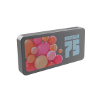 Enceinte ultrafine résistante à l’eau IPX5 puissance 10 W couleur gris deuxième vue avec logo