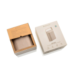 Enceinte sans fil compacte avec micro intégré 10 W couleur beige vue avec boîte