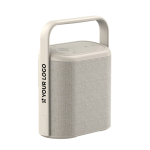 Enceinte sans fil compacte avec micro intégré 10 W couleur beige avec zone d'impression