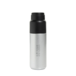 Gourde isotherme avec tasse, anti-goutte et isolation sous vide 500 ml couleur argenté avec zone d'impression
