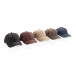 Casquette à 6 panneaux effet délavé en coton recyclé 270 g/m² couleur beige vue générale