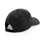 Casquette 5 panneaux en nylon recyclé, légère et respirante couleur noir quatrième vue