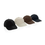 Casquette 5 panneaux en nylon recyclé, légère et respirante couleur noir vue générale