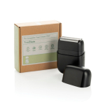 Rasoir portable rechargeable avec écran et verrouillage voyage couleur noir vue avec boîte