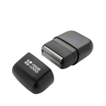 Rasoir portable rechargeable avec écran et verrouillage voyage couleur noir avec zone d'impression