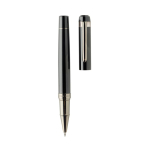 Set d’écriture stylo bille et roller en métal Swiss Peak, encre bleue couleur noir quatrième vue