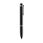Stylo en métal à rotation fluide Swiss Peak encre bleue 1 200 m couleur noir troisième vue