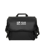 Sac bandoulière avec RFID et capacité de 9,8 L Swiss Peak 15,6” couleur noir avec zone d'impression