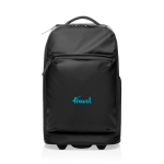 Sac à dos trolley cabine à roulettes avec RFID Swiss Peak 22 L couleur noir vue avec logo