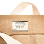 Sac de plage en toile recyclée avec finition lavée 400 g/m² couleur beige troisième vue