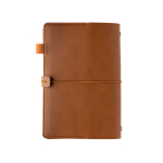 Carnet rechargeable A5 en PU avec poches et élastique, pages lignées couleur marron neuvième vue