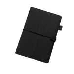 Carnet rechargeable A5 en PU avec poches et élastique, pages lignées couleur noir deuxième vue