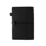 Carnet rechargeable A5 en PU avec poches et élastique, pages lignées couleur noir neuvième vue