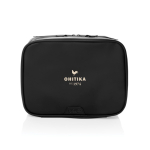 Trousse de toilette pliable avec rangement intérieur Swiss Peak 4 L couleur noir vue avec logo