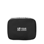 Trousse de toilette pliable avec rangement intérieur Swiss Peak 4 L couleur noir avec zone d'impression