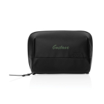 Trousse de voyage pliable à compartiments Swiss Peak 4,2 L couleur noir vue avec logo