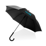 Parapluie urbain à ouverture automatique et fibre de verre Ø120 couleur noir vue avec logo