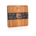 Set de fromages avec planche en chêne européen Boska 29 x 29 cm couleur marron vue avec boîte