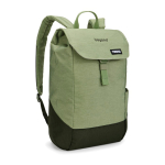 Sac à dos urbain avec compartiment ordinateur Thule Lithos 14'' 16 L couleur vert vue avec logo