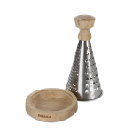 Râpe de table en acier inoxydable avec plateau collecteur Boska couleur argenté avec zone d'impression