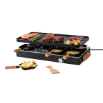 Appareil à raclette avec plaque réversible antiadhésive Boska couleur noir