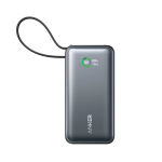 Batterie externe personnalisable à charge rapide 10 000 mAh Anker couleur noir troisième vue