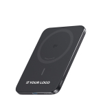 Batterie externe ultrafine, charge sans fil 15 W 5 000 mAh Anker Nano couleur noir avec zone d'impression