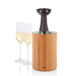 Bouchon de champagne ultrafin étanche réutilisable AdHoc Gusto couleur noir troisième vue