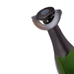 Bouchon de champagne ultrafin étanche réutilisable AdHoc Gusto couleur noir quatrième vue
