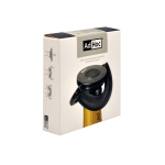 Bouchon de champagne ultrafin étanche réutilisable AdHoc Gusto couleur noir vue avec boîte