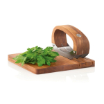 Set cuisine couteau basculant et planche à découper AdHoc RoccaVerde couleur marron quatrième vue