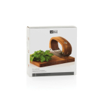 Set cuisine couteau basculant et planche à découper AdHoc RoccaVerde couleur marron deuxième vue avec boîte
