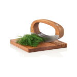 Set cuisine couteau basculant et planche à découper AdHoc RoccaVerde couleur marron