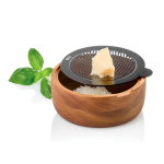 Râpe fine avec récipient en acacia AdHoc CutnServe Table couleur marron troisième vue