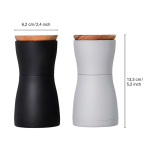 Set de moulins sel et poivre avec couvercle anti-odeurs AdHoc couleur noir vue 14