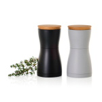 Set de moulins sel et poivre avec couvercle anti-odeurs AdHoc couleur noir troisième vue