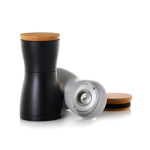 Set de moulins sel et poivre avec couvercle anti-odeurs AdHoc couleur noir cinquième vue