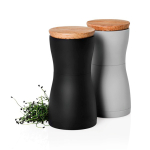 Set de moulins sel et poivre avec couvercle anti-odeurs AdHoc couleur noir