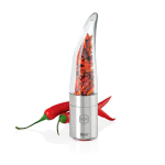 Coupe-piments secs en acier inoxydable Chilli AdHoc Pepe couleur transparent vue avec logo