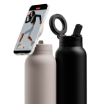 Gourde isotherme avec anneau pour téléphone MagSafe® 710 ml Ringo Pro couleur noir vue générale