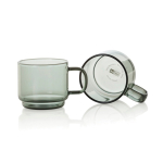 Tasses à espresso en verre borosilicate soufflé 70 ml AdHoc Impact couleur transparent troisième vue