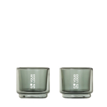 Tasses à espresso empilables double paroi en verre 45 ml AdHoc Impact couleur transparent avec zone d'impression