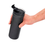 Mug isotherme anti-fuite à double paroi 500 ml AdHoc Pulse couleur gris quatrième vue