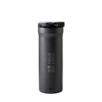 Mug isotherme anti-fuite à double paroi 500 ml AdHoc Pulse couleur gris avec zone d'impression