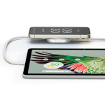 Câble de charge USB-C vers USB-C 2 en 1 en aluminium 15 W Zens Pro 2 couleur blanc cassé troisième vue