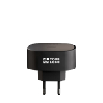 Chargeur sans fil magnétique compact pour téléphone 15 W Zens couleur noir avec zone d'impression