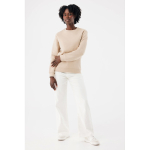 Sweat unisexe à col rond en molleton 340 g/m² Iqoniq Torla couleur camel vue avec modèle
